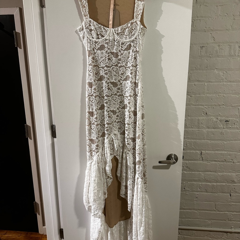 Meshki White Lace Dress